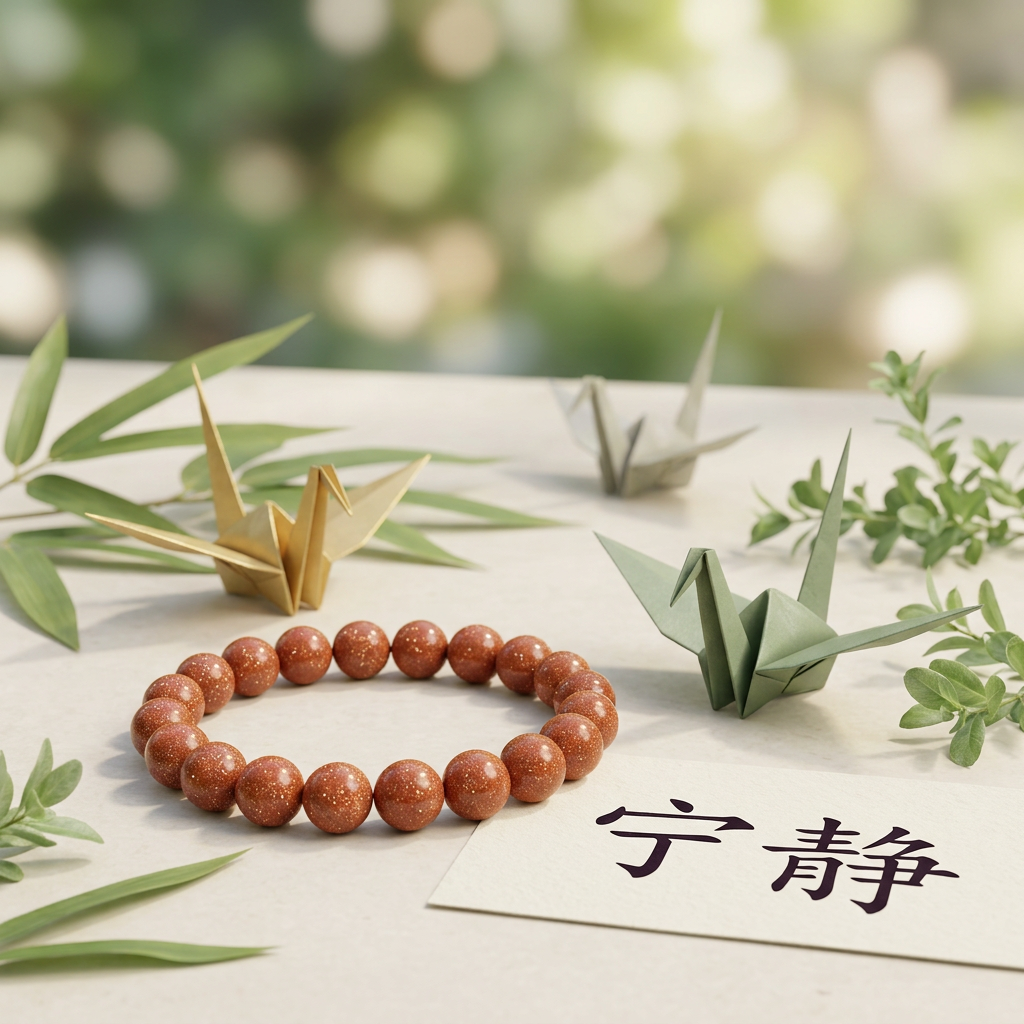 Goldstone Healing Crystal Bracelet - 8mm Stone of Ambition