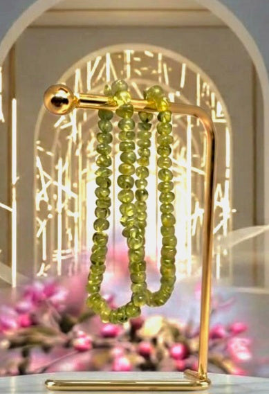 Peridot Crystal 6mm Bracelet