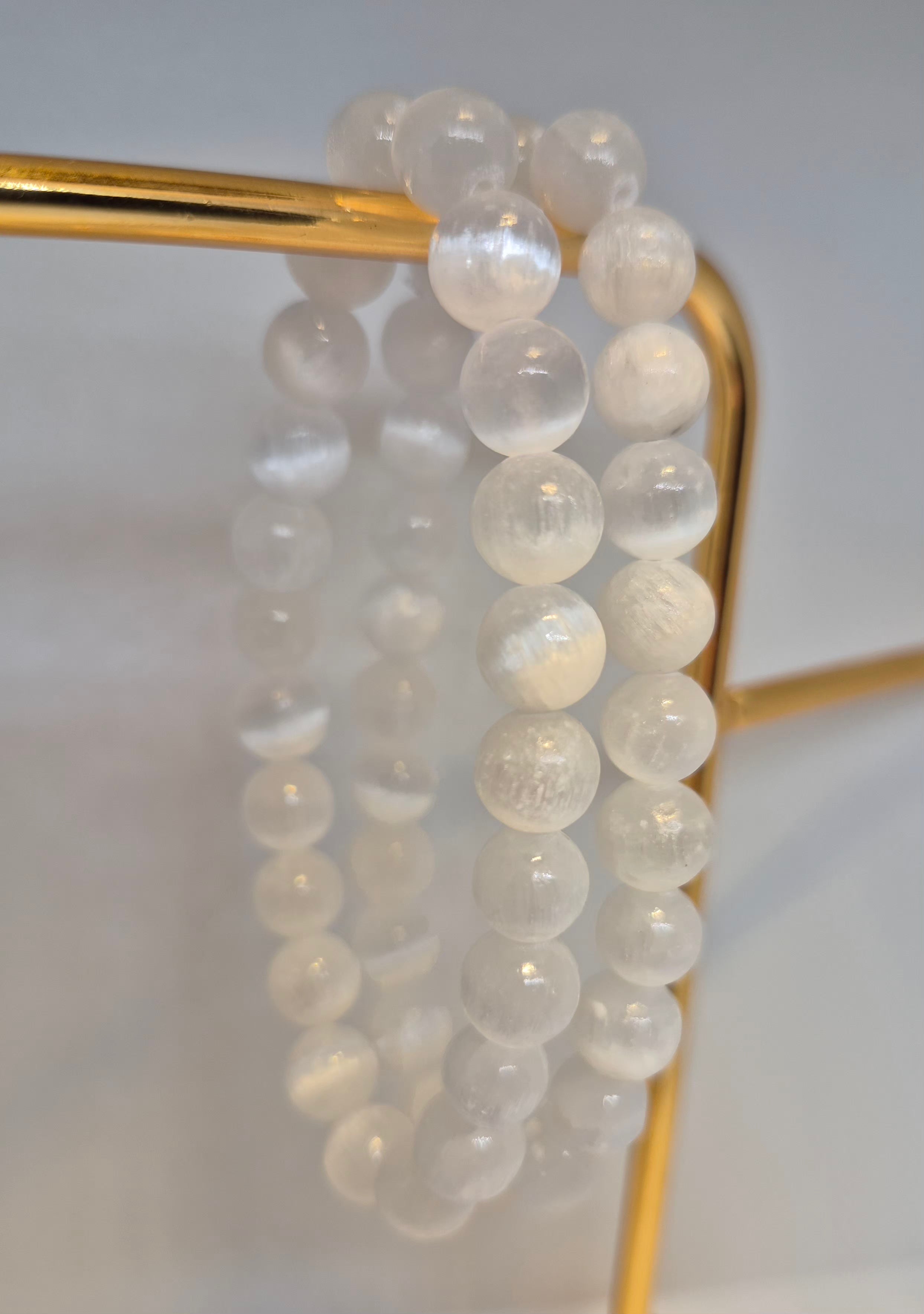 Selenite 8mm Crystal Bracelet