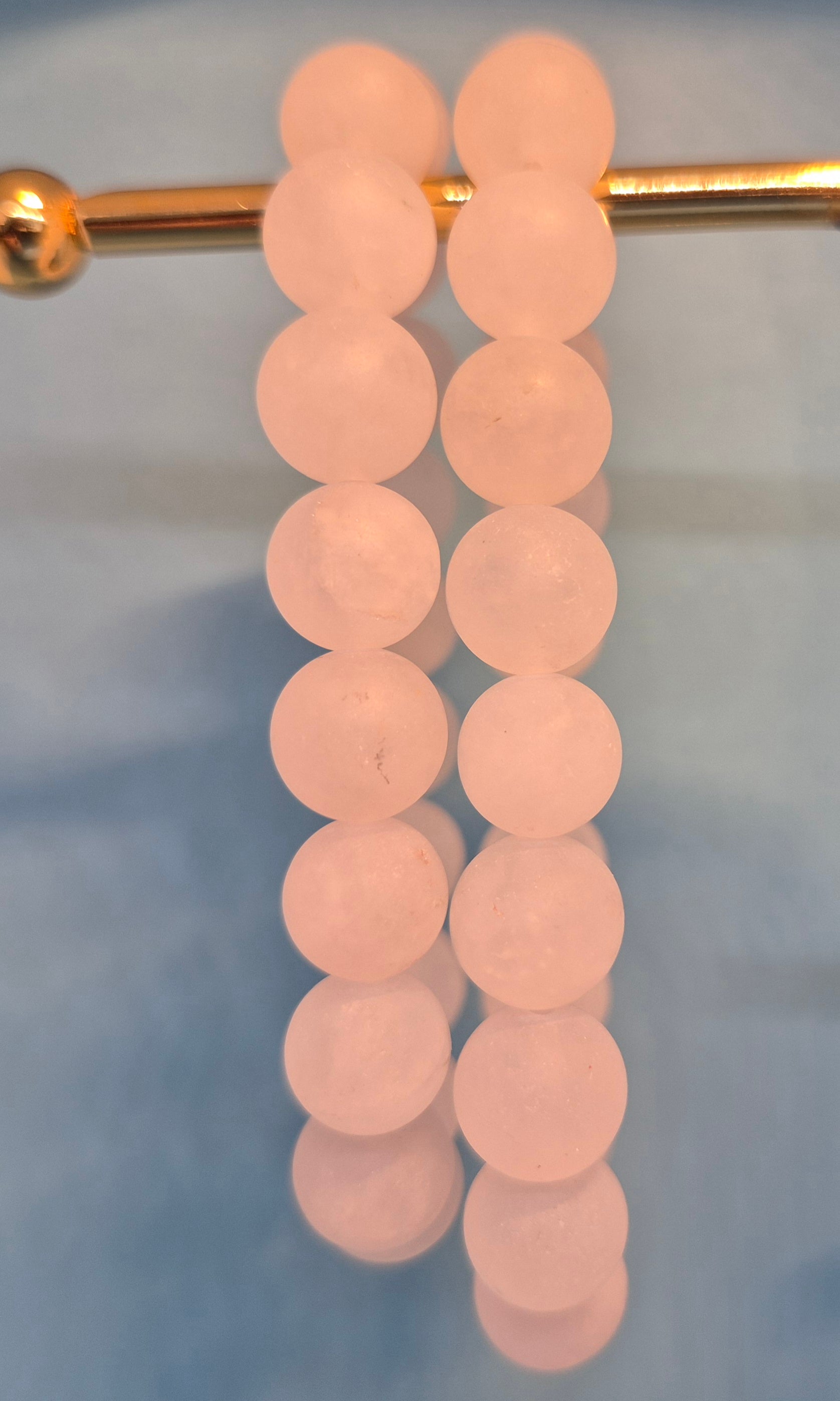 Rose Quartz - Love & Compassion Crystal Bracelet with Matte Finish (12mm)