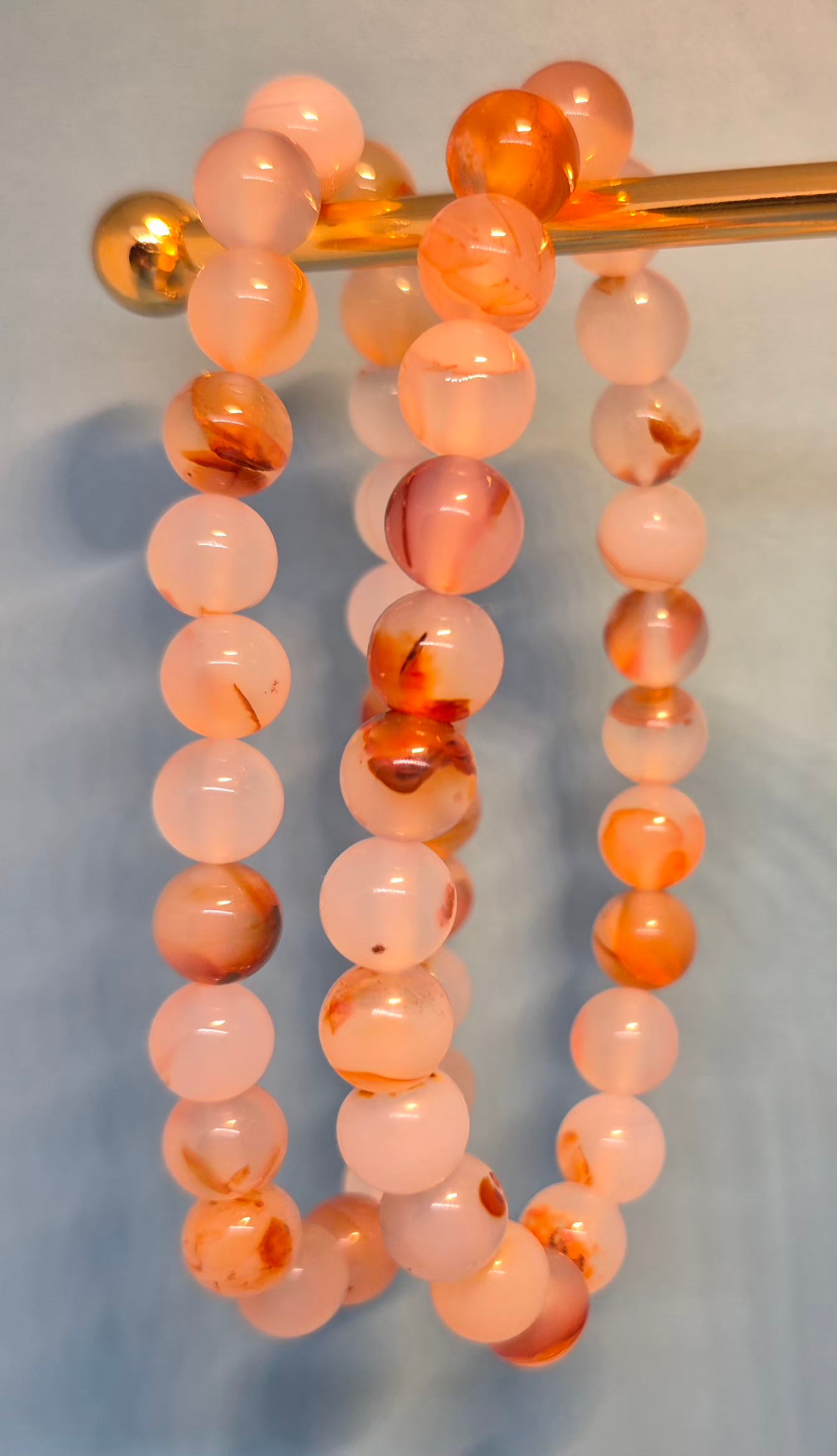 Flower Agate Healing Crystal Bracelet - 6mm Growth & New Beginnings Stone
