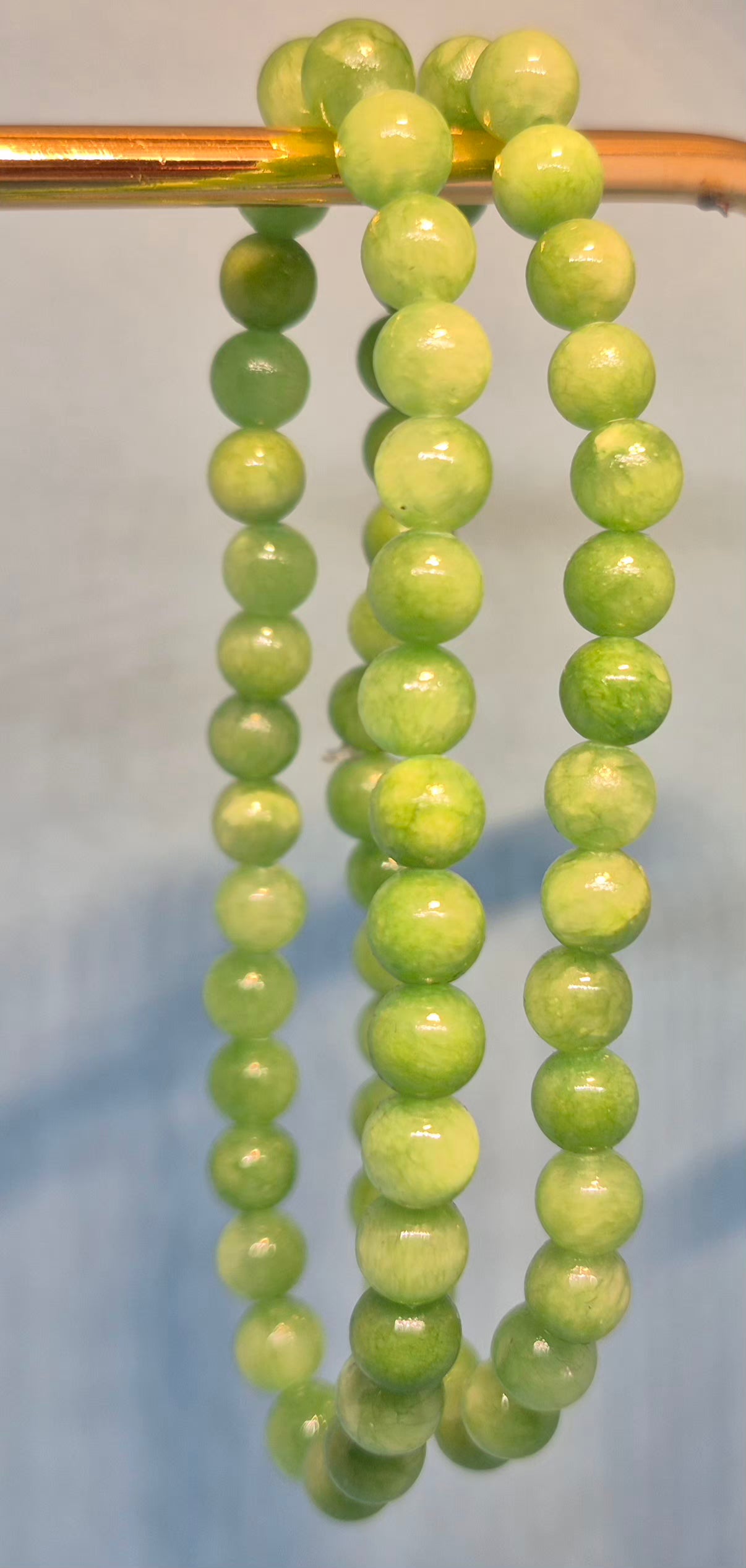Green Jade Healing Crystal Bracelet - 6mm Prosperity & Harmony Stone