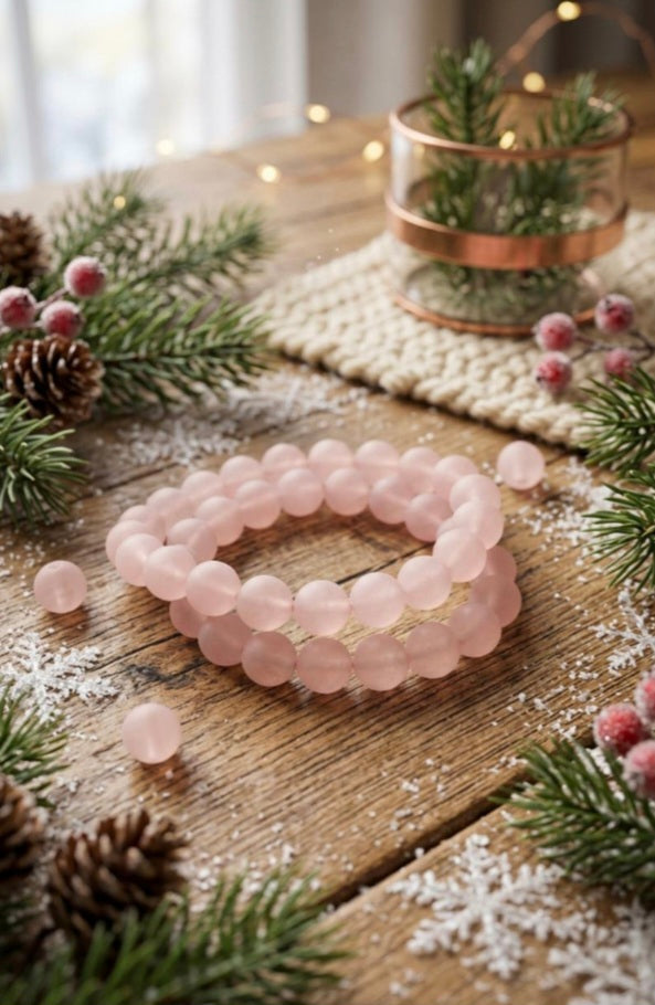 Rose Quartz - Love & Self-Care Crystal Bracelet with Matte Finish (10mm)