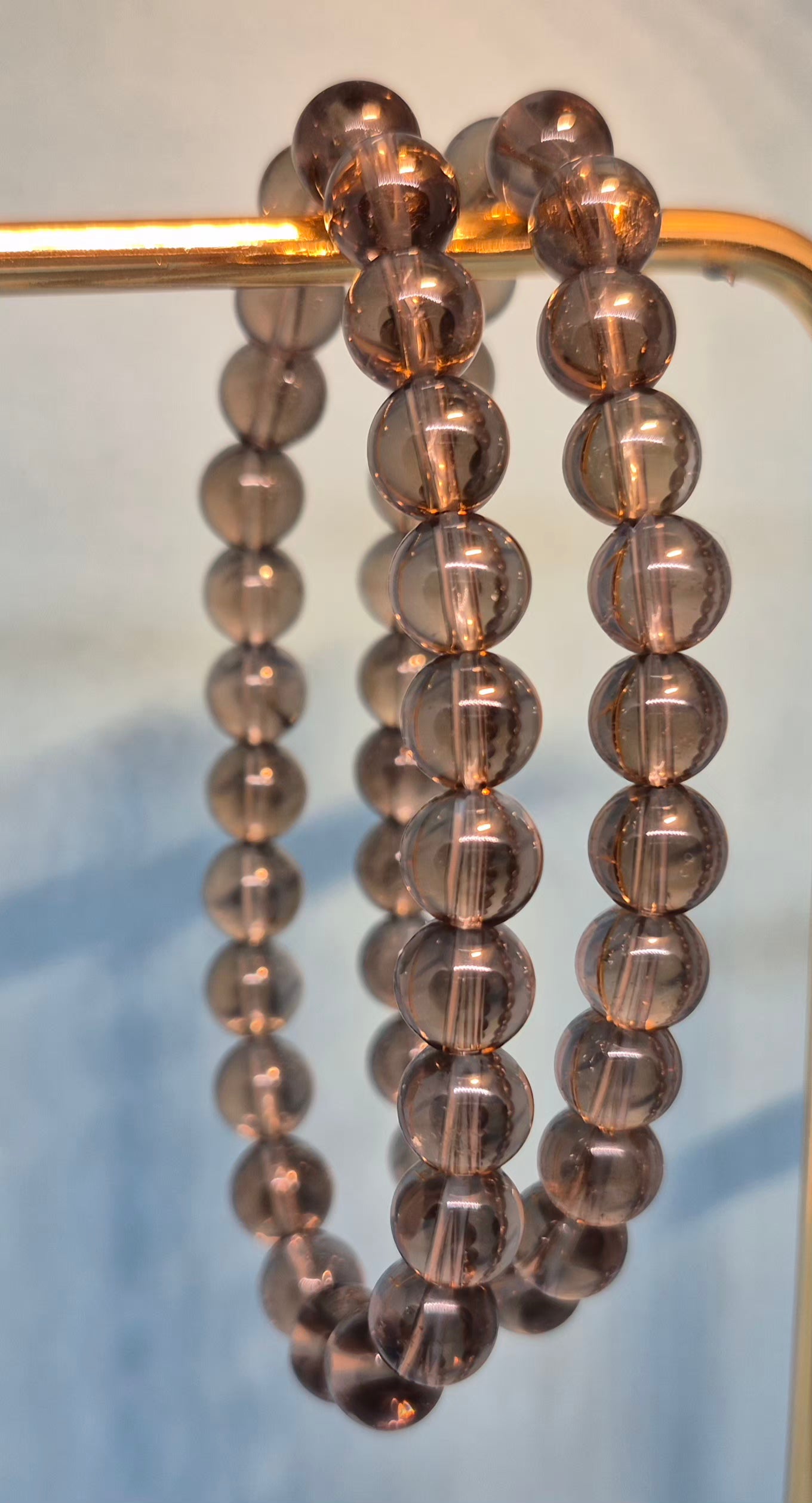 Smoky Quartz Healing Crystal Bracelet - 8mm Grounding & Protection Stone