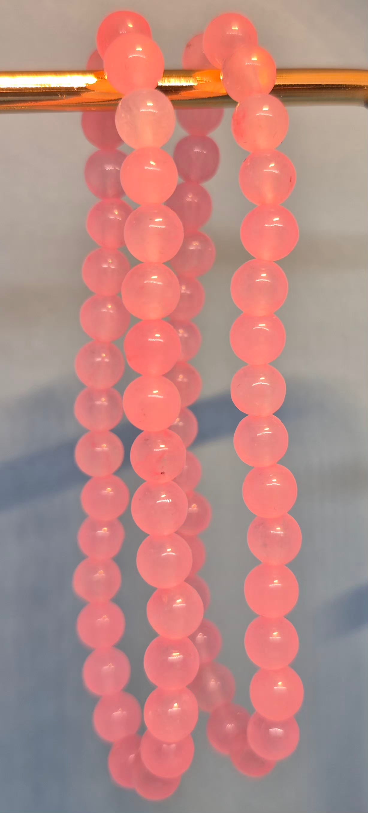 Pink Jade Healing Crystal Bracelet - 6mm Love & Emotional Healing Stone