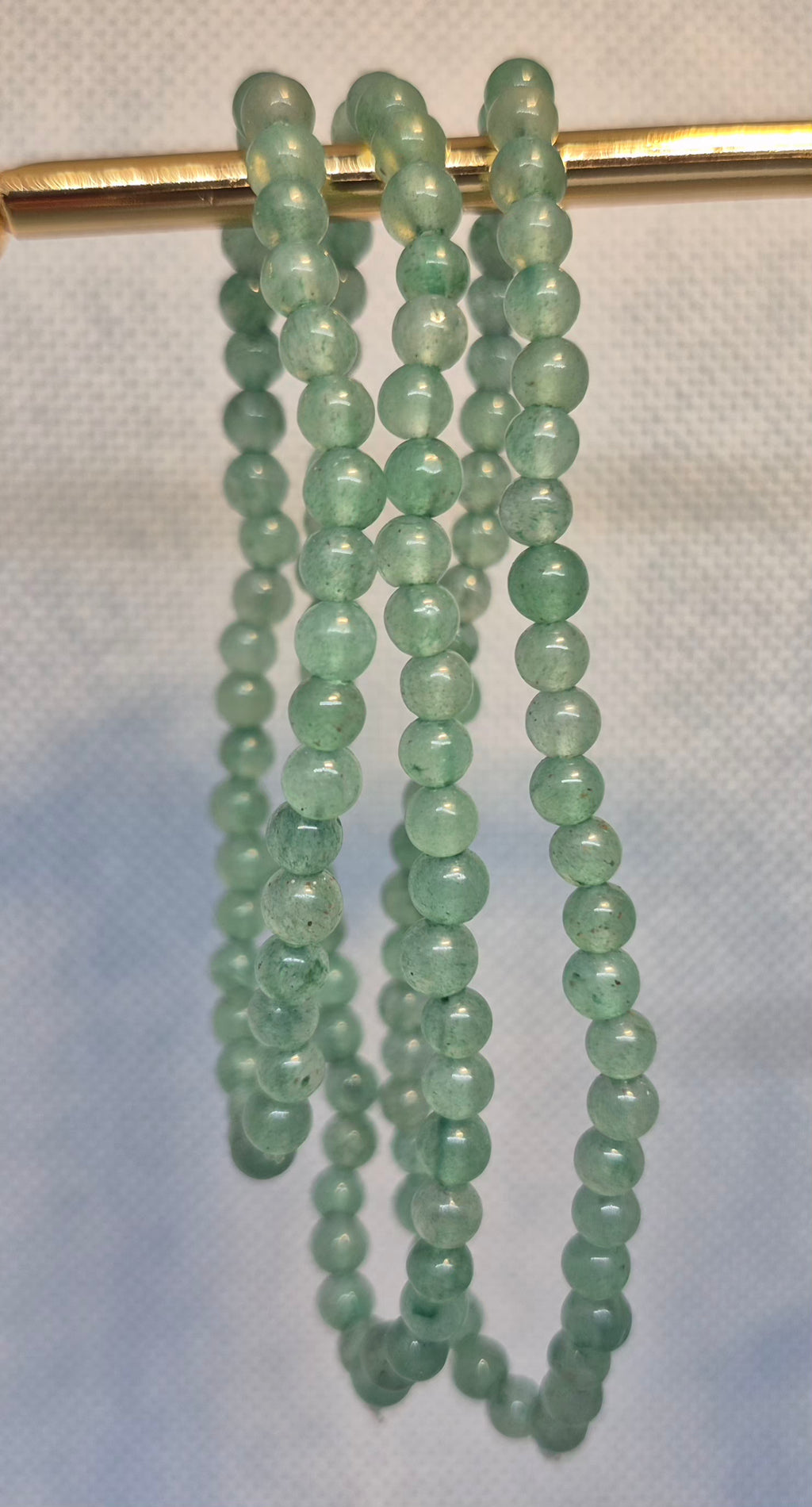 Green Aventurine Healing Crystal Bracelet - 4mm Luck & Prosperity Stone