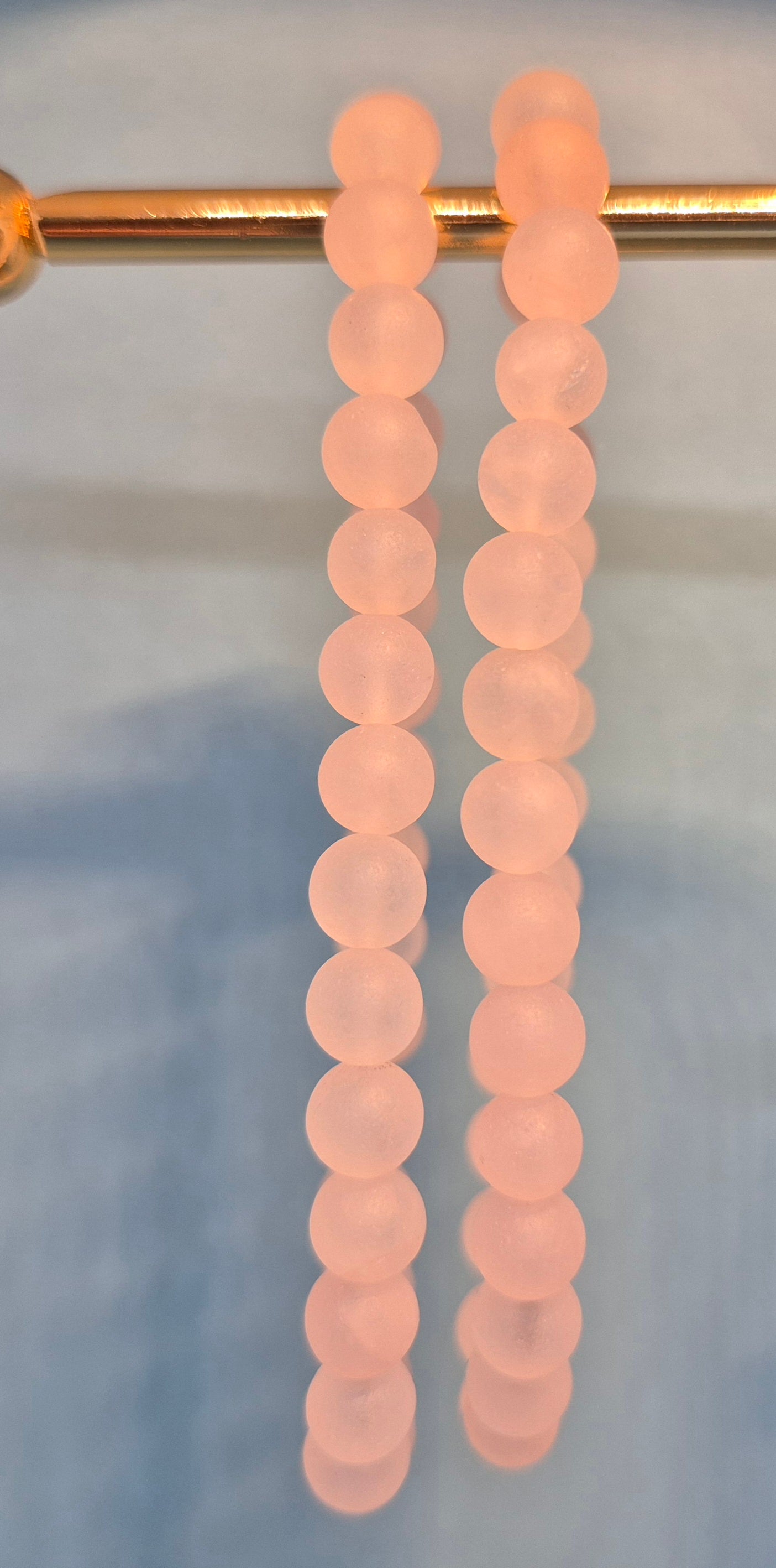 Rose Quartz - Delicate Love Bracelet with Matte Finish (6mm)