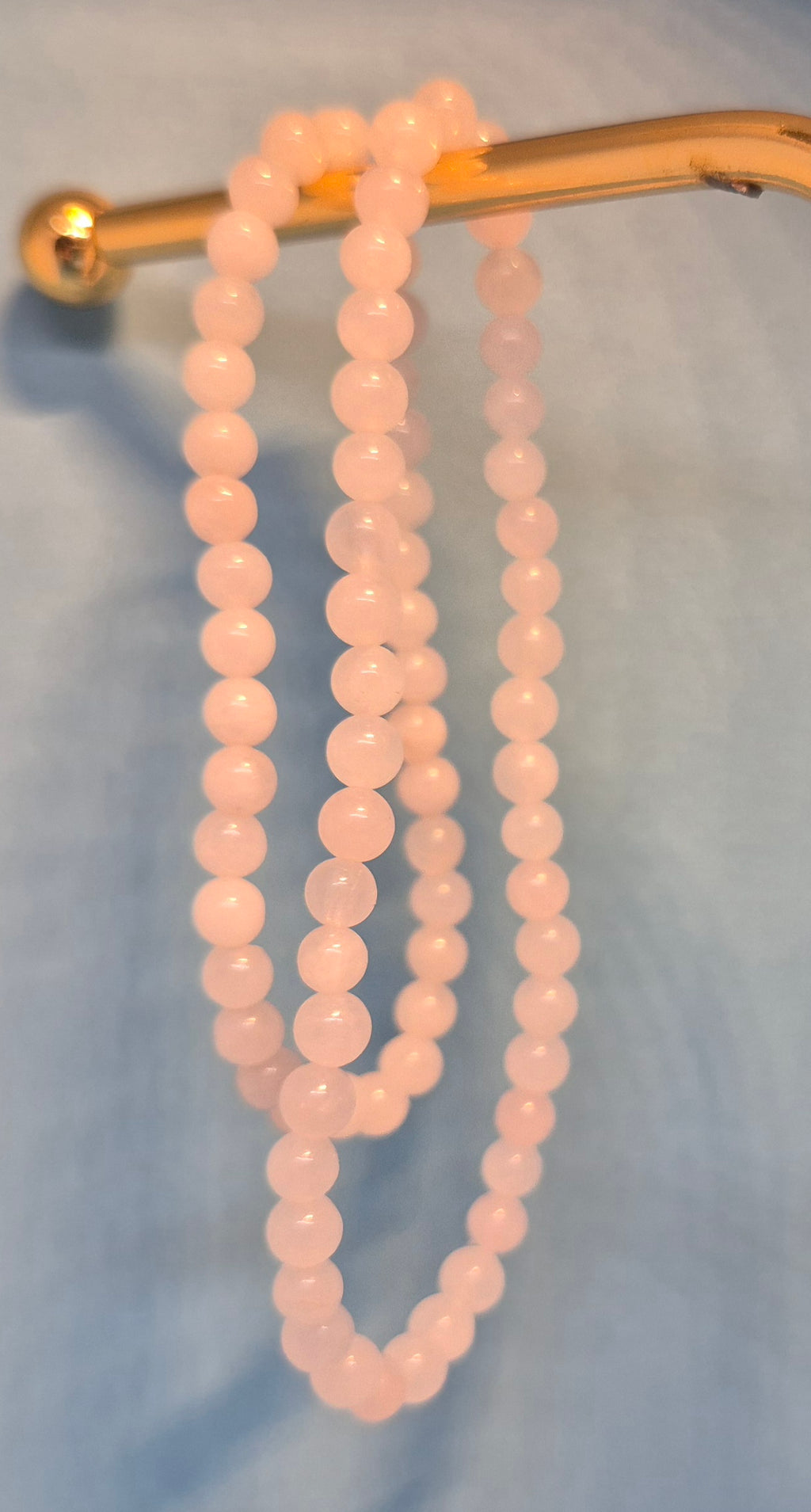 Rose Quartz - Delicate Love Bracelet with Glossy Finish (4mm)