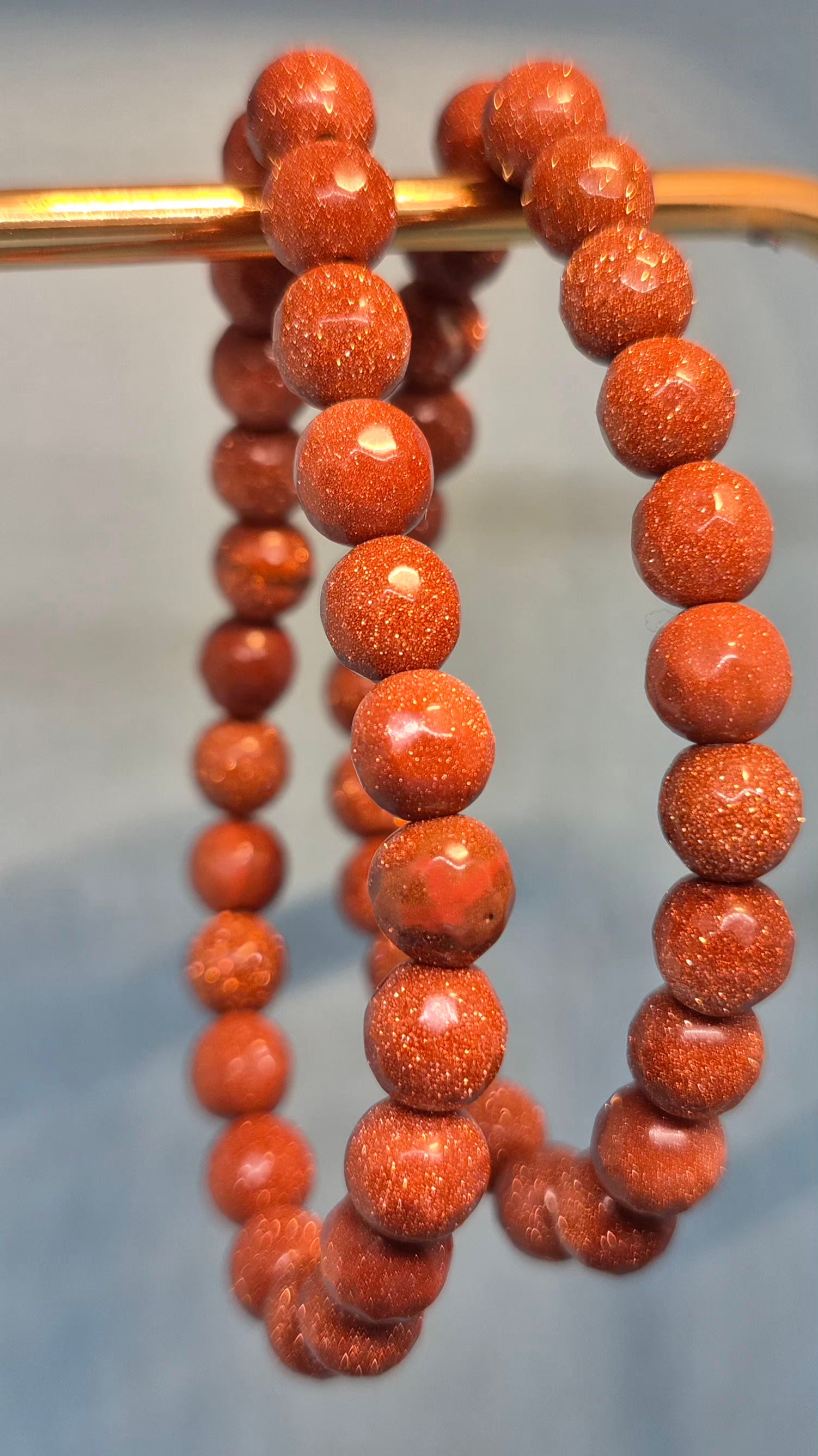 Goldstone Healing Crystal Bracelet - 8mm Stone of Ambition
