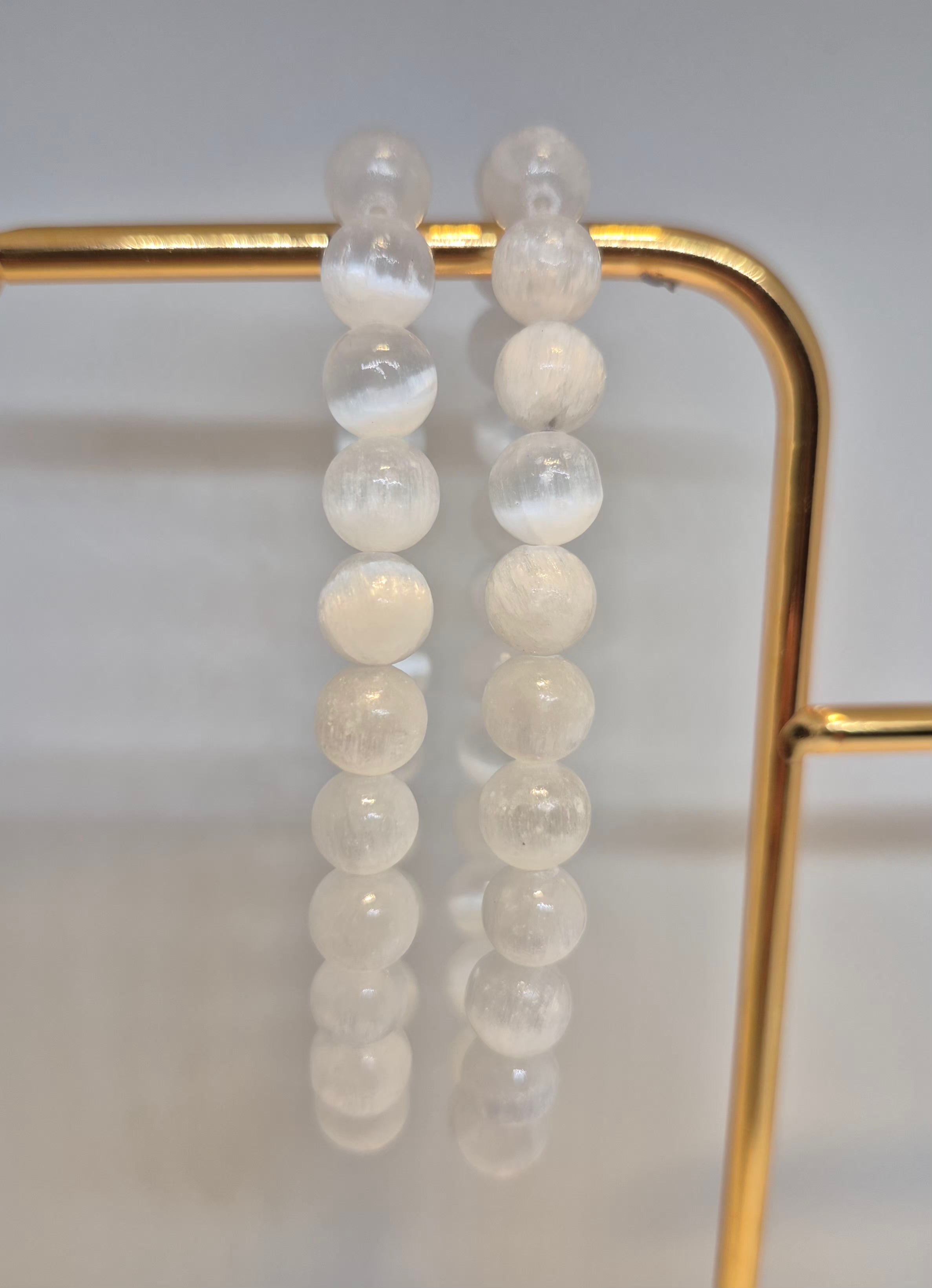 Selenite 8mm Crystal Bracelet