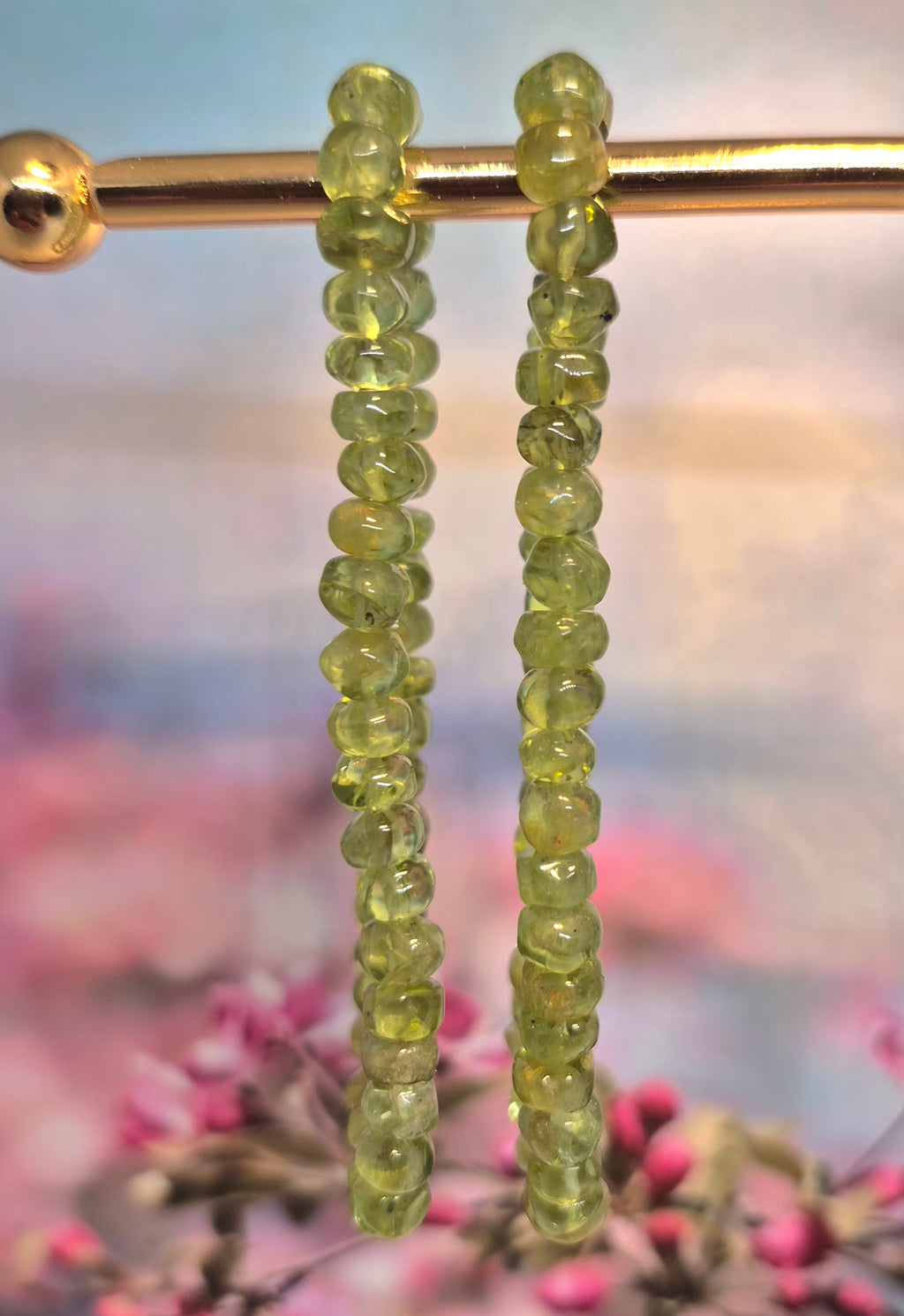 Peridot Crystal 6mm Bracelet