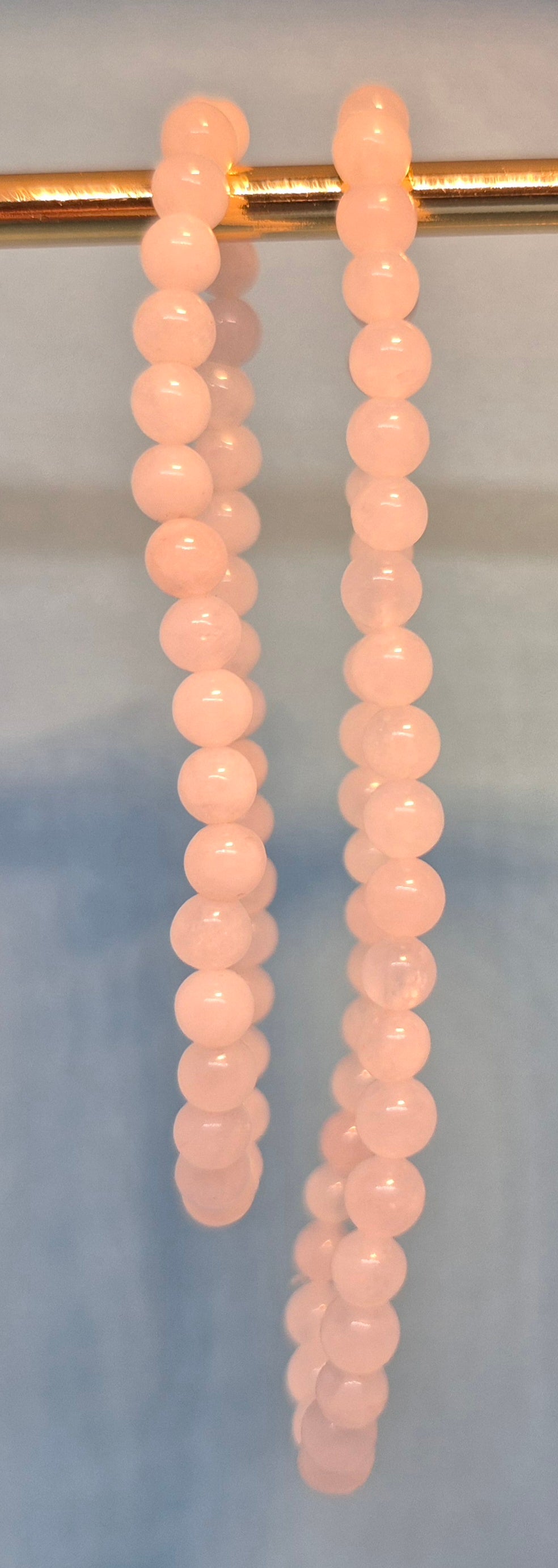 Rose Quartz - Delicate Love Bracelet with Glossy Finish (4mm)