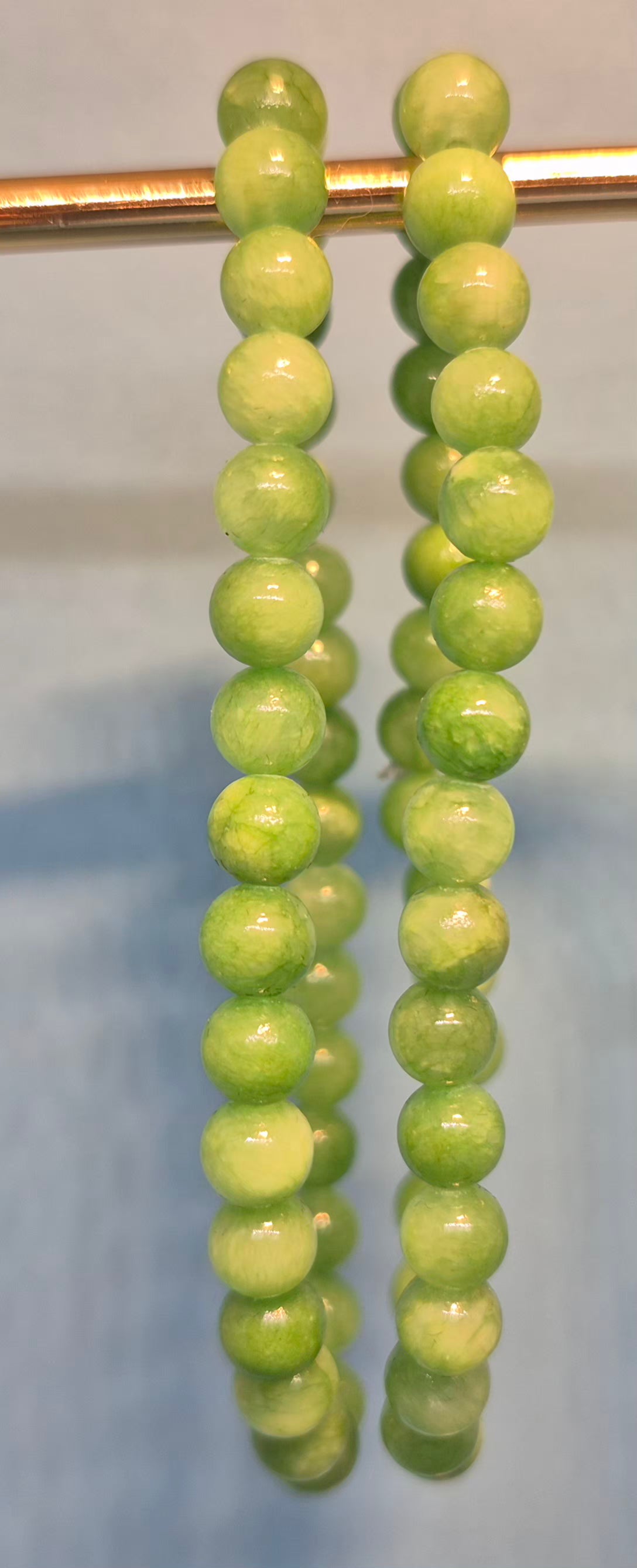 Green Jade Healing Crystal Bracelet - 6mm Prosperity & Harmony Stone