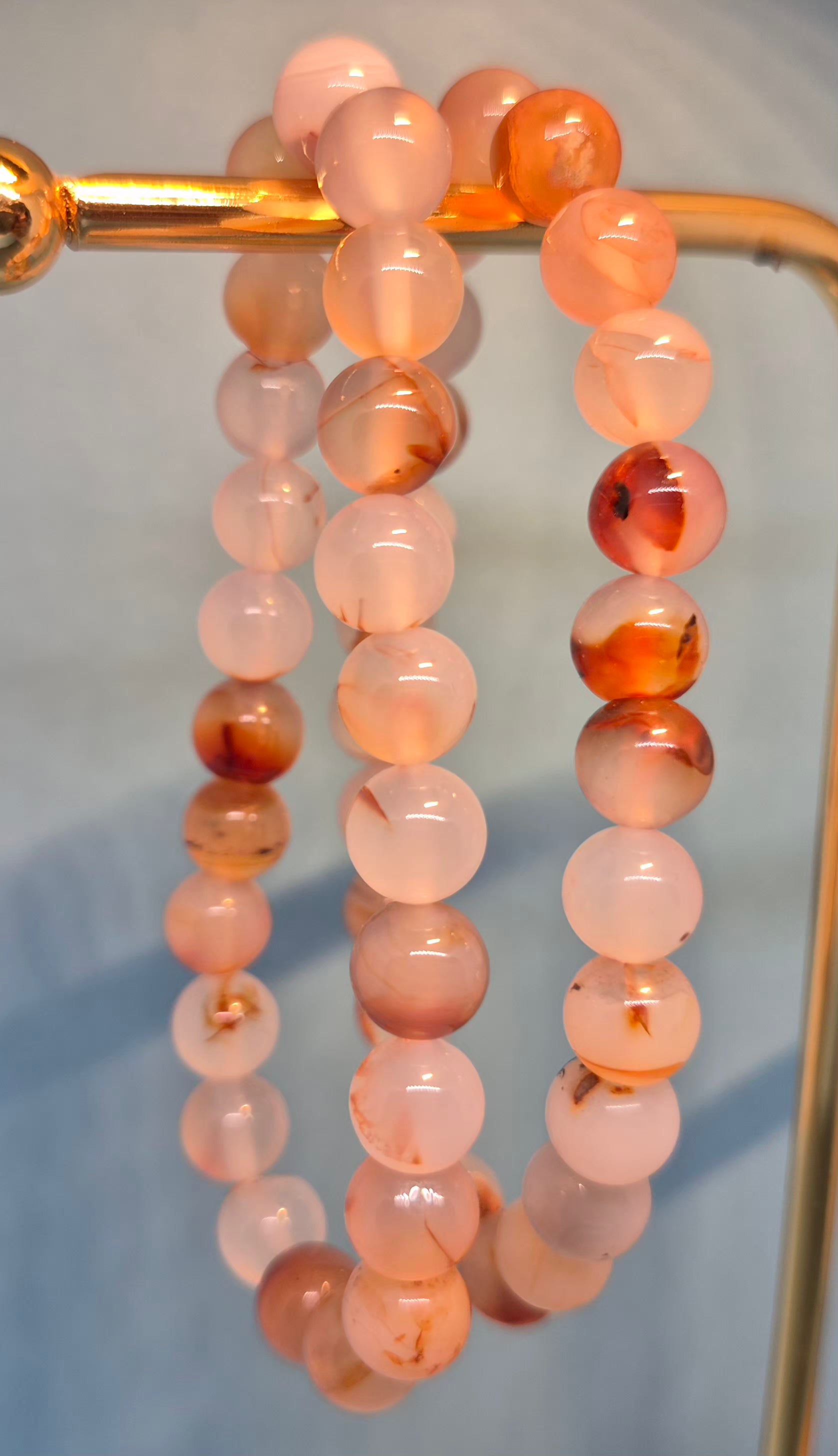 Flower Agate Healing Crystal Bracelet - 6mm Growth & New Beginnings Stone