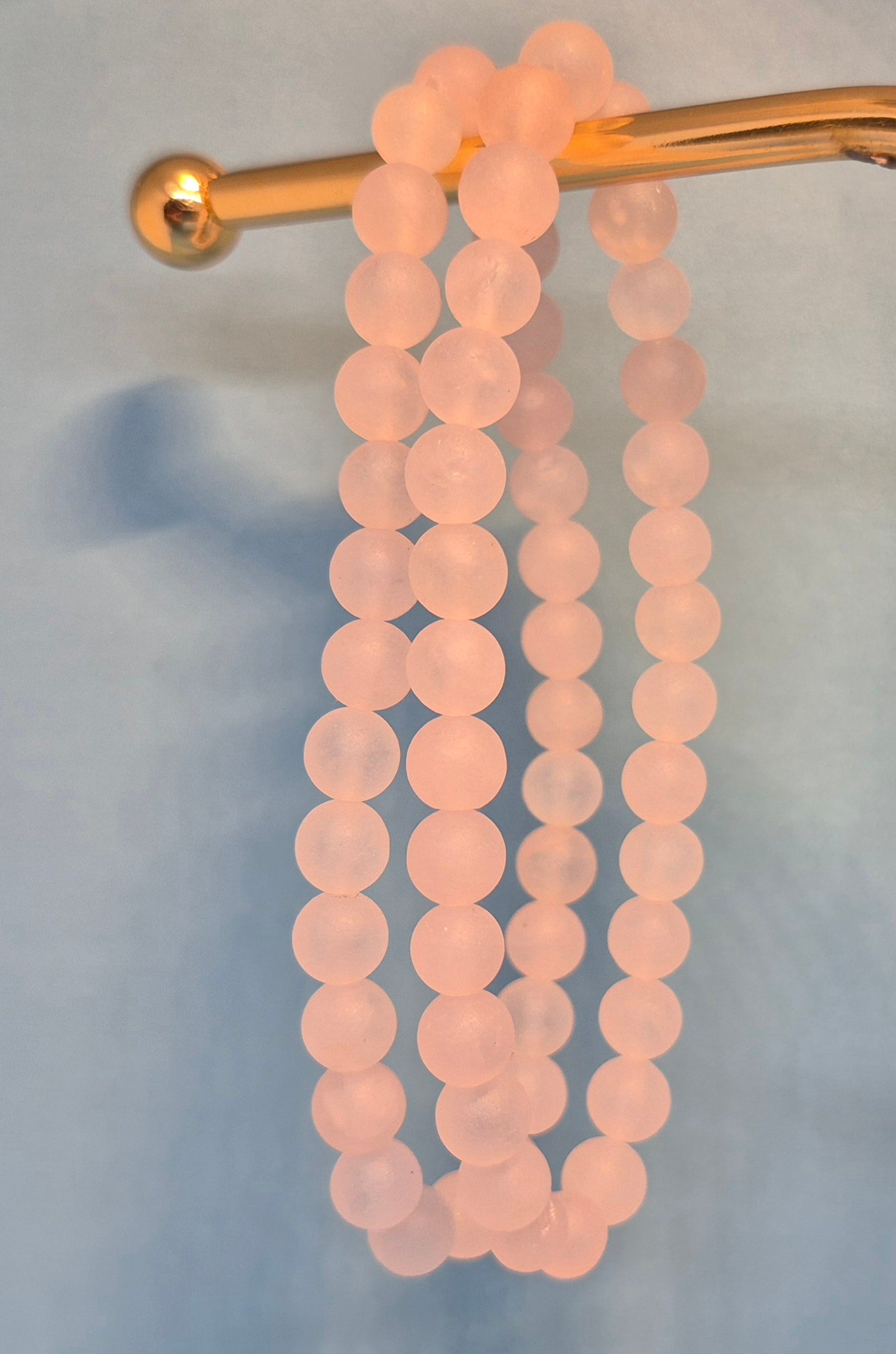 Rose Quartz - Delicate Love Bracelet with Matte Finish (6mm)