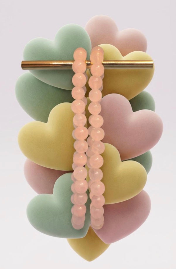 Rose Quartz - Delicate Love Bracelet with Glossy Finish (6mm)