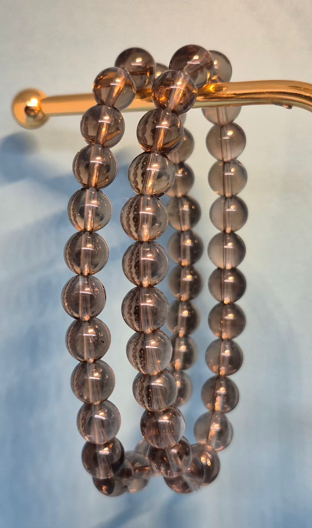 Smoky Quartz Healing Crystal Bracelet - 8mm Grounding & Protection Stone