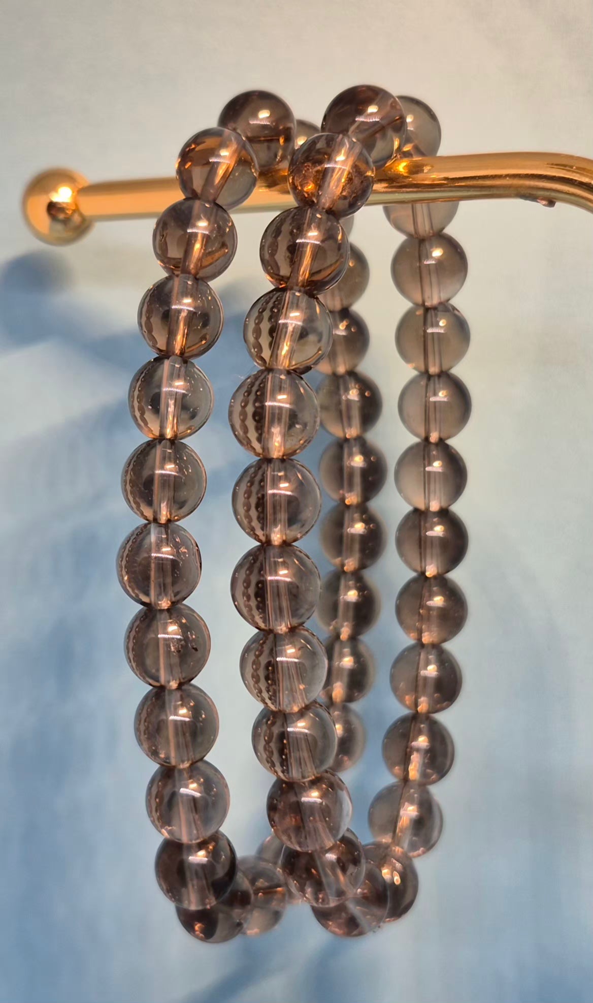 Smoky Quartz Healing Crystal Bracelet - 8mm Grounding & Protection Stone