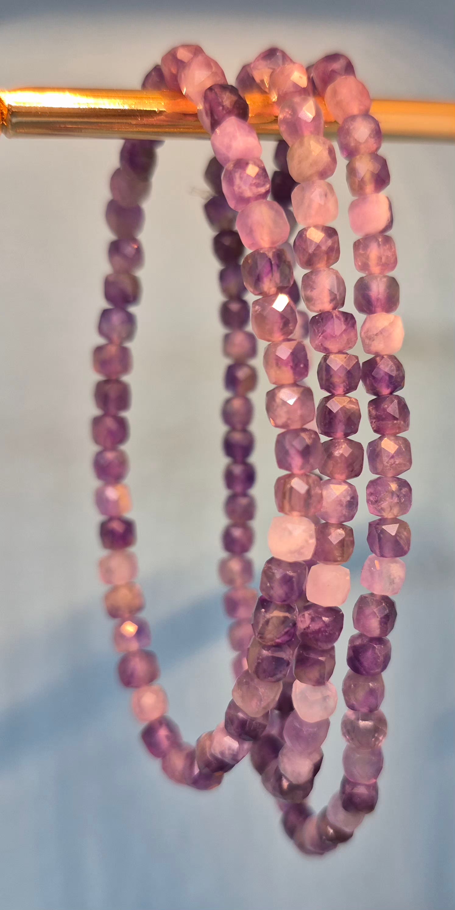 Amethyst Healing Crystal Bracelet - 4mm Natural Gemstone