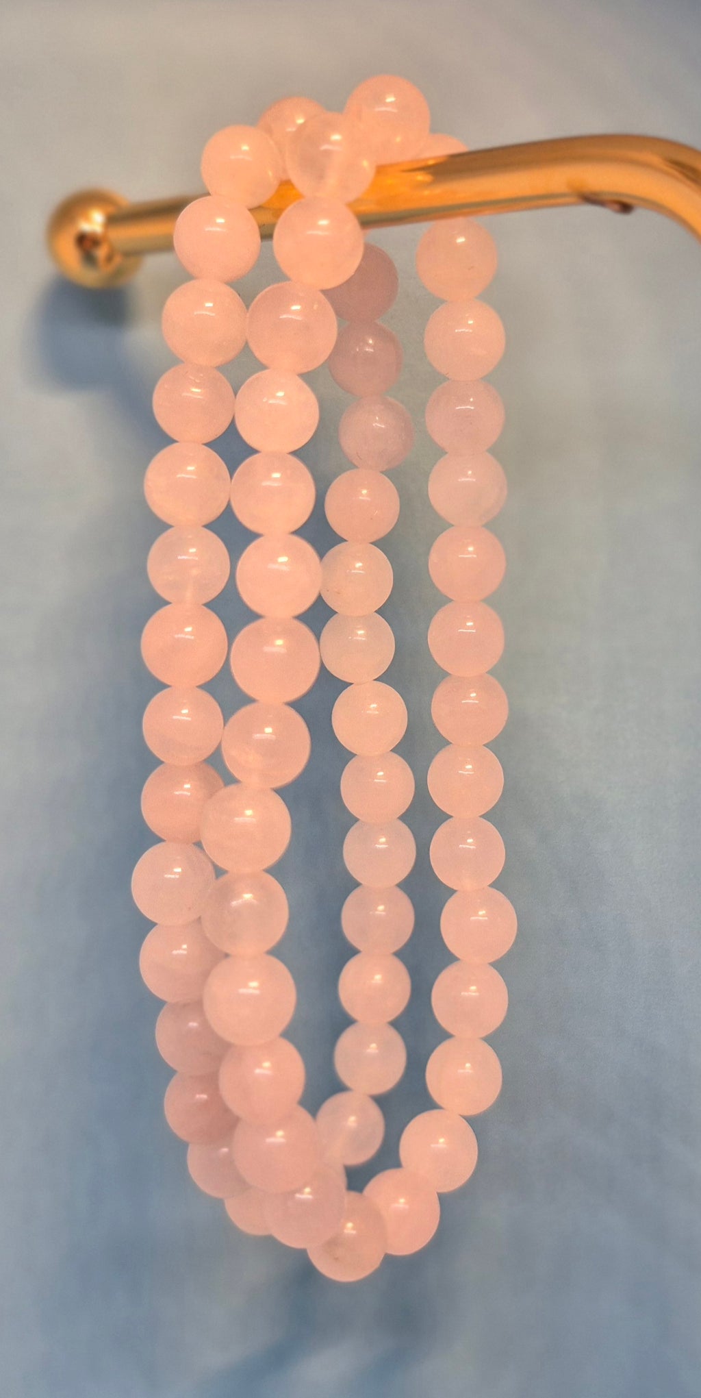 Rose Quartz - Delicate Love Bracelet with Glossy Finish (6mm)