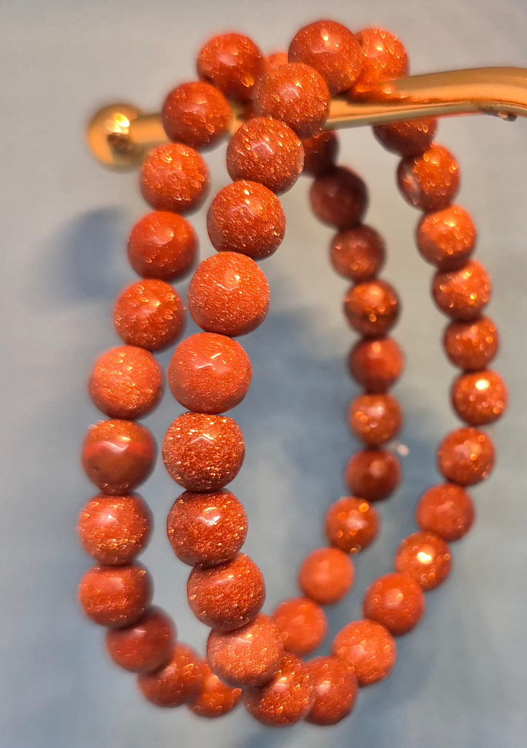 Goldstone Healing Crystal Bracelet - 8mm Stone of Ambition