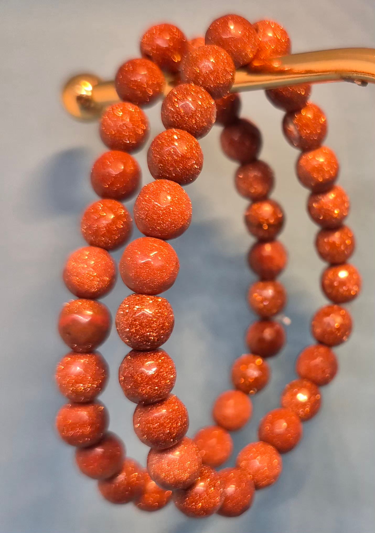 Goldstone Healing Crystal Bracelet - 8mm Stone of Ambition