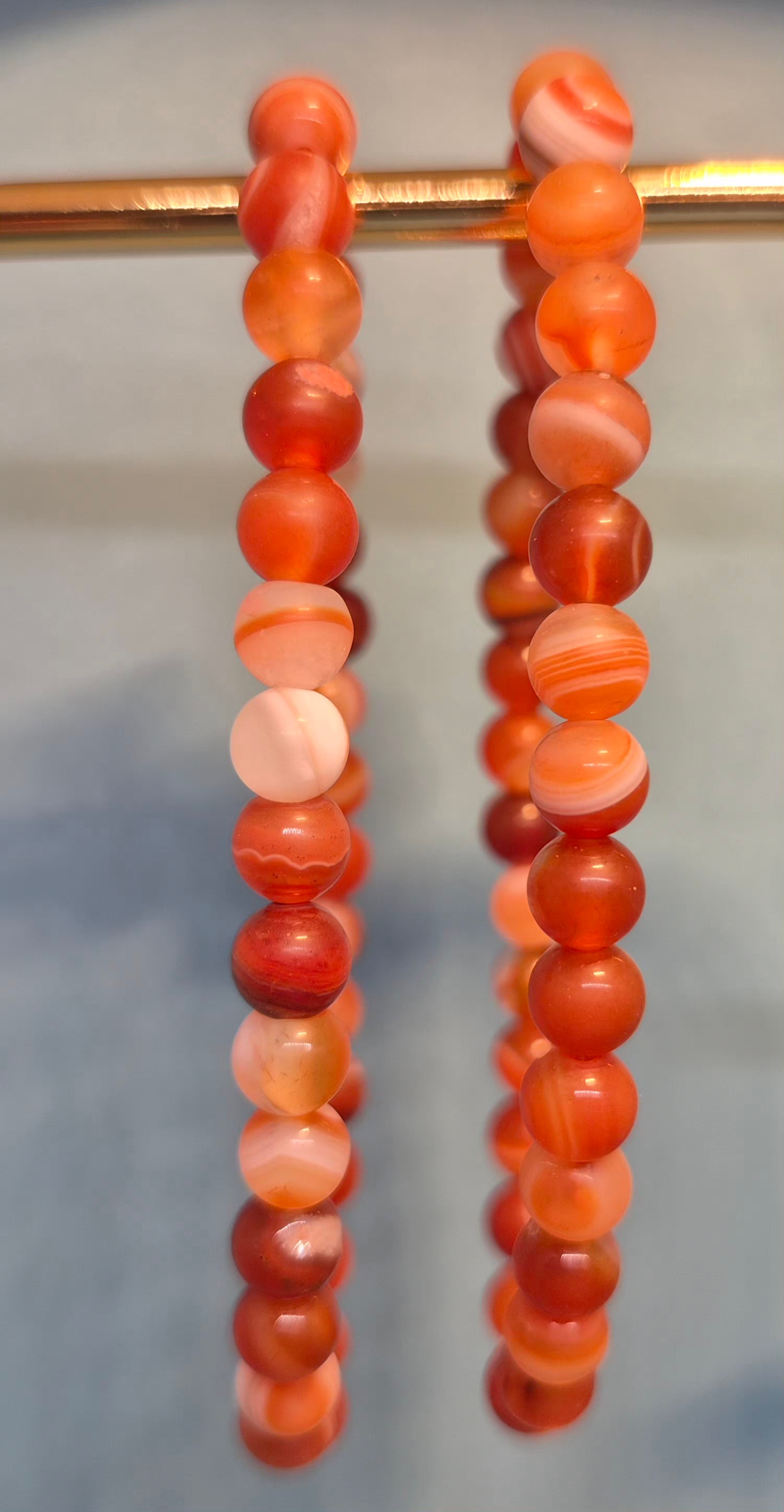 Sardonyx Healing Crystal Bracelet - 6mm Strength & Protection Stone