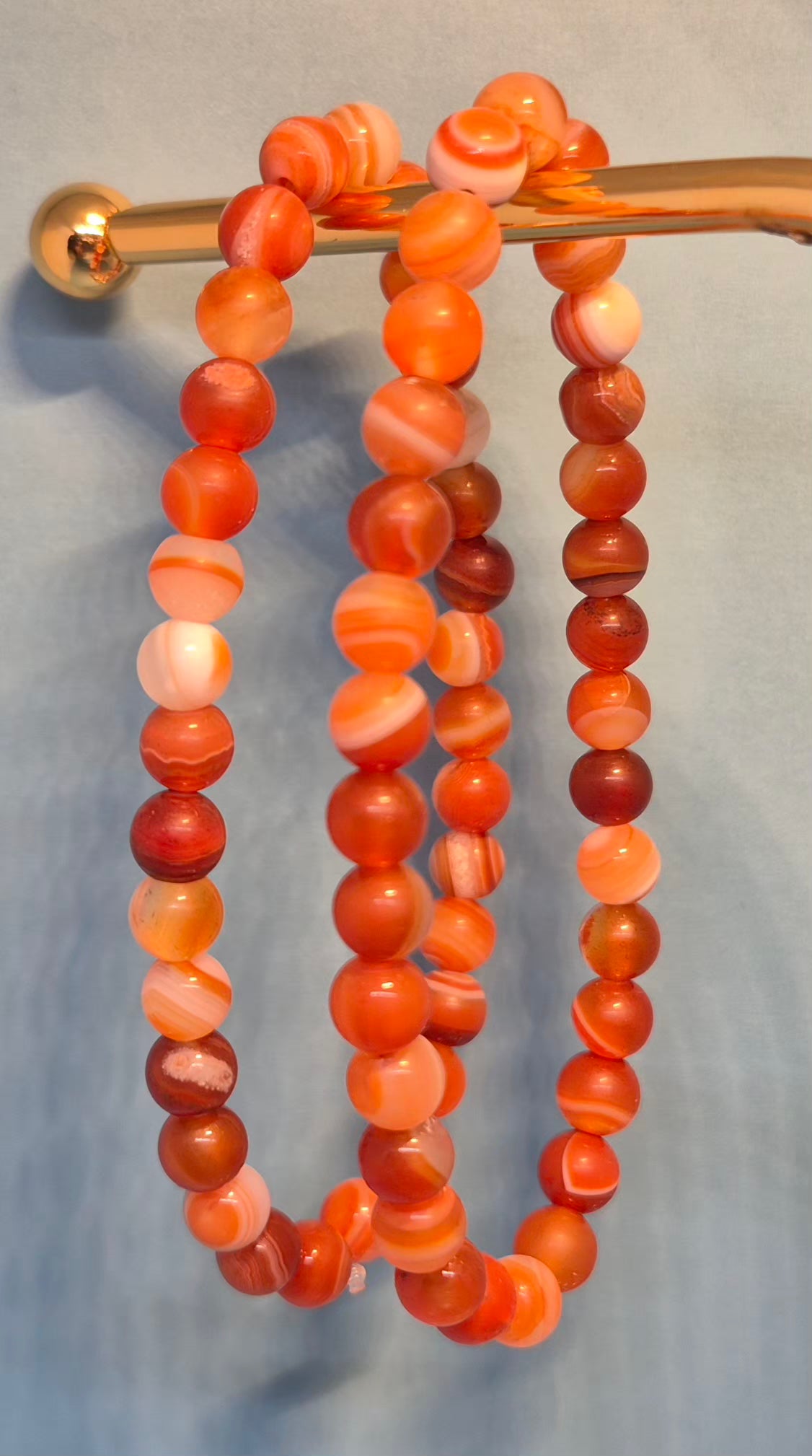 Sardonyx Healing Crystal Bracelet - 6mm Strength & Protection Stone