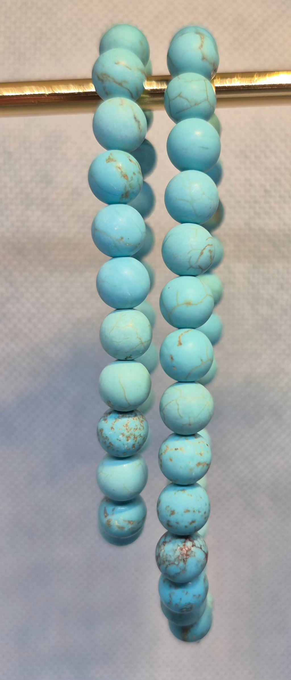 Turquoise Healing Crystal Bracelet - 6mm Matte Blue Communication Stone