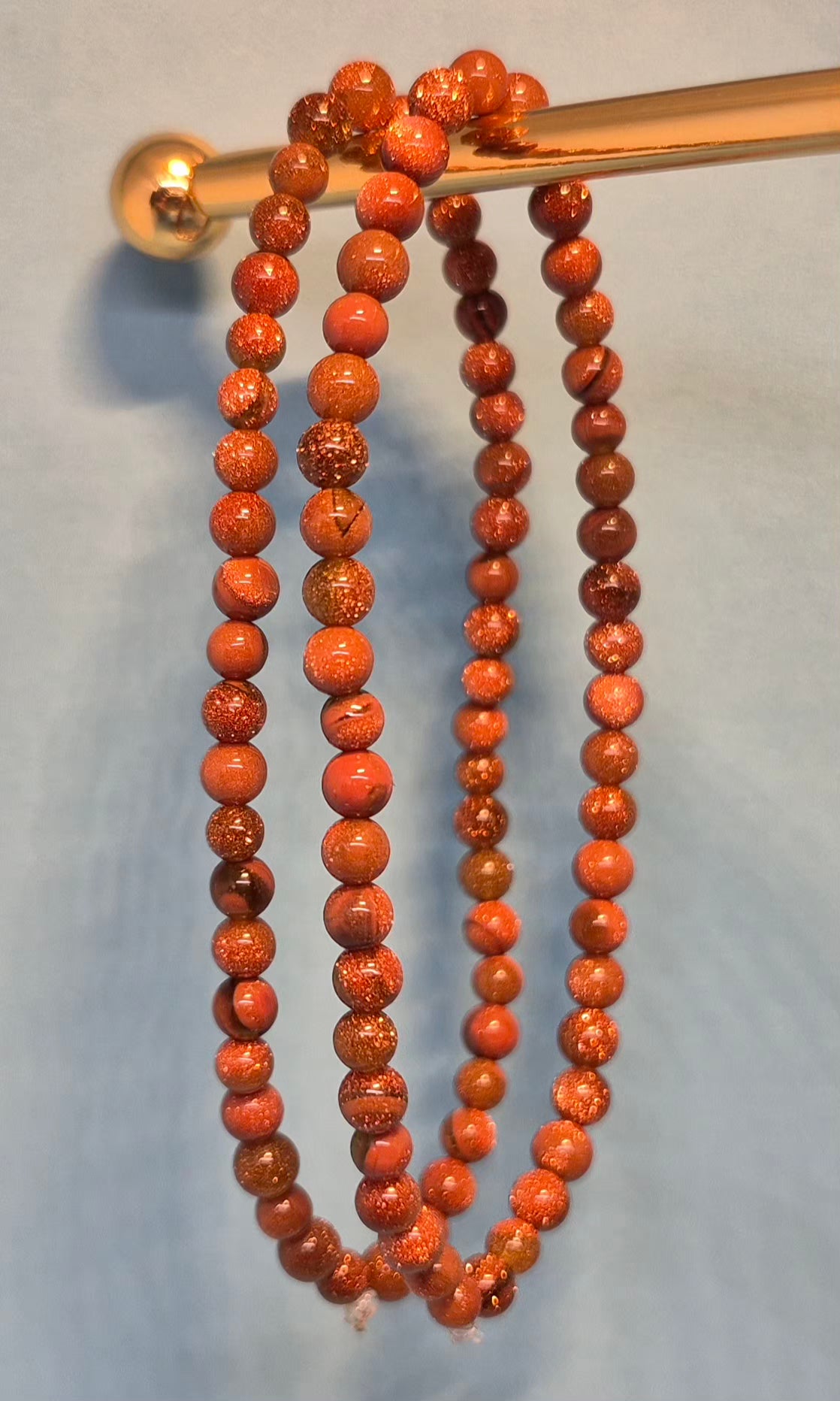 Goldstone Healing Crystal Bracelet - 4mm Stone of Ambition