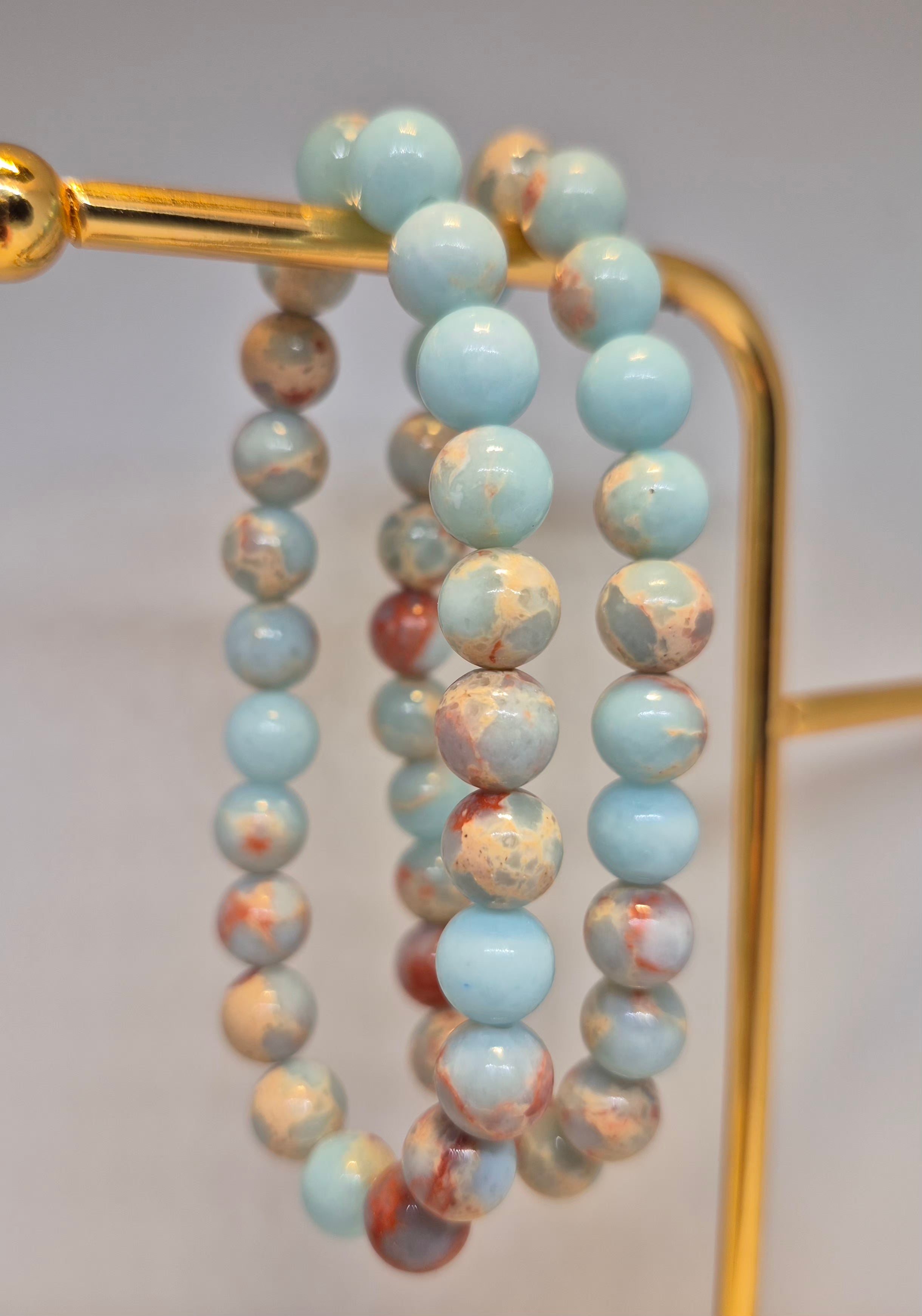 Sea Sediment Jasper Crystal 8mm Bracelet
