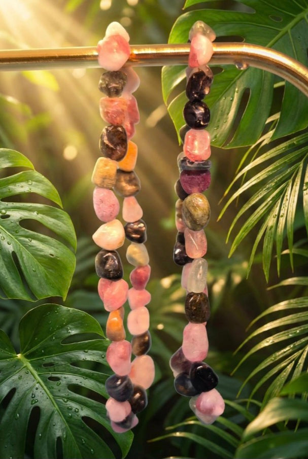 Tourmaline Healing Crystal Bracelet - 6mm Rainbow Colour Stone