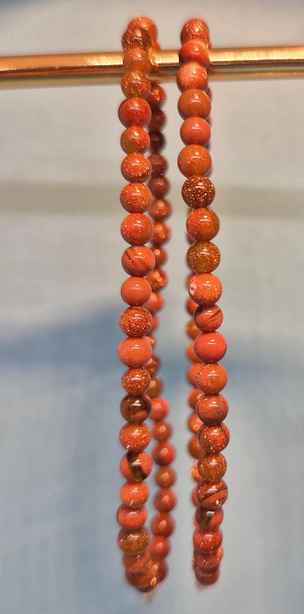 Goldstone Healing Crystal Bracelet - 4mm Stone of Ambition
