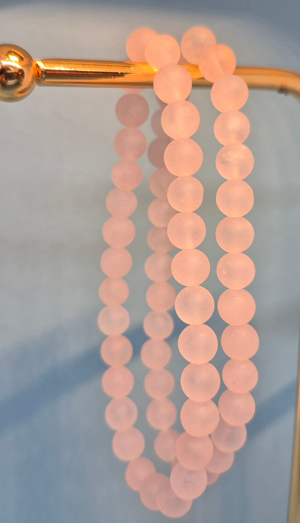 Rose Quartz - Delicate Love Bracelet with Matte Finish (6mm)