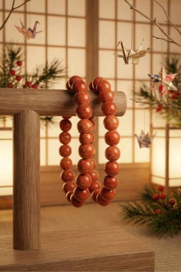 Goldstone Healing Crystal Bracelet - 8mm Stone of Ambition