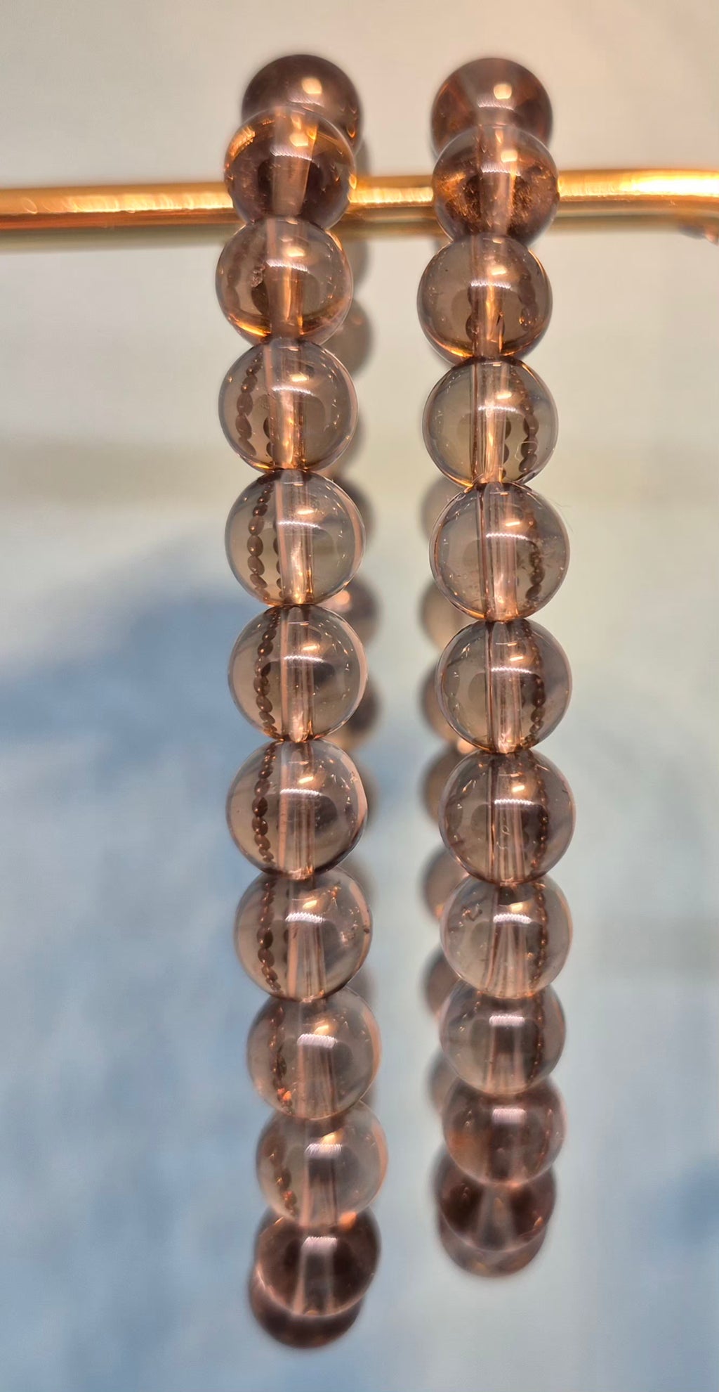 Smoky Quartz Healing Crystal Bracelet - 8mm Grounding & Protection Stone