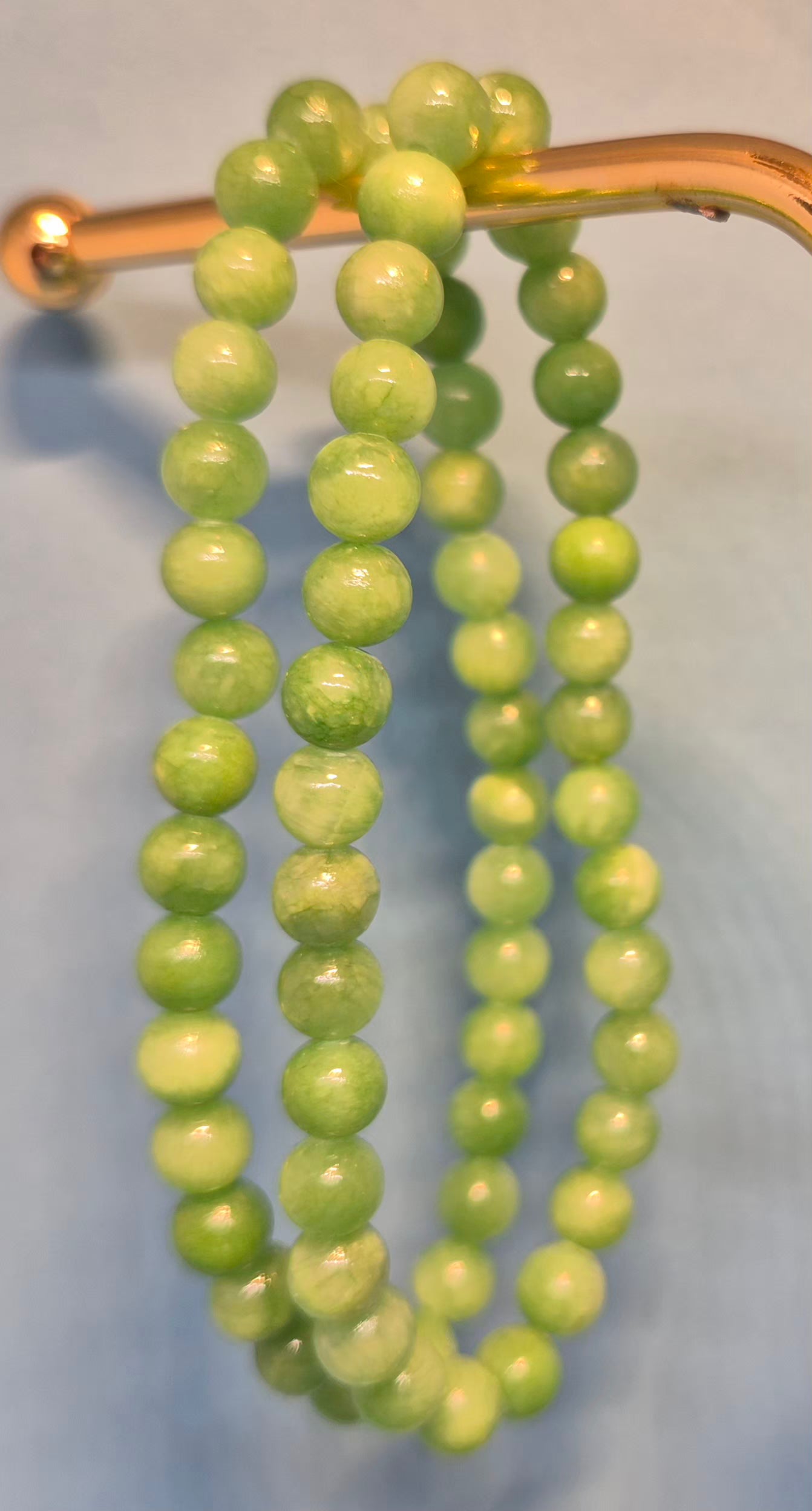 Green Jade Healing Crystal Bracelet - 6mm Prosperity & Harmony Stone
