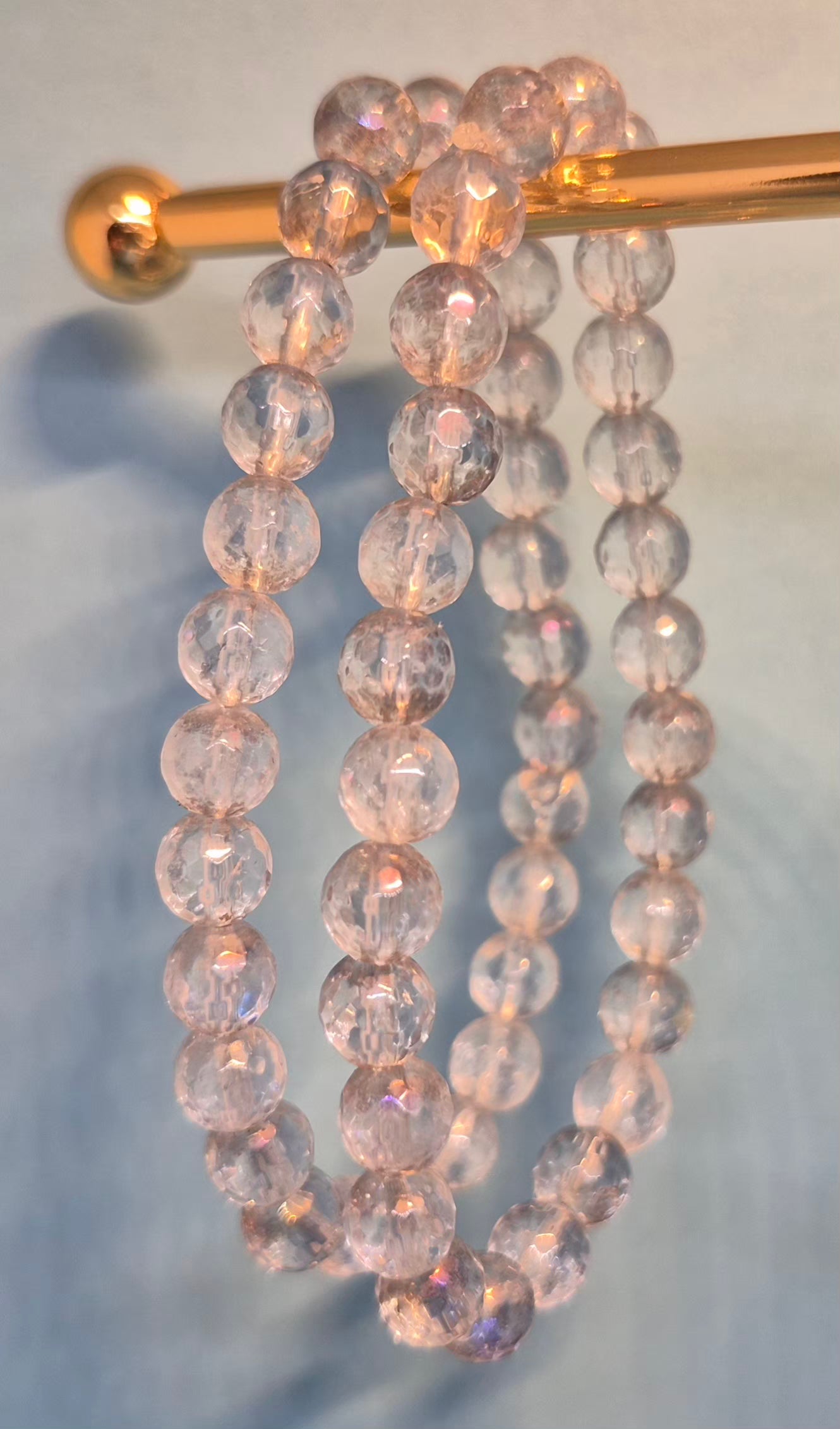 Rutilated Quartz Healing Crystal Bracelet - 6mm Manifestation & Energy Stone