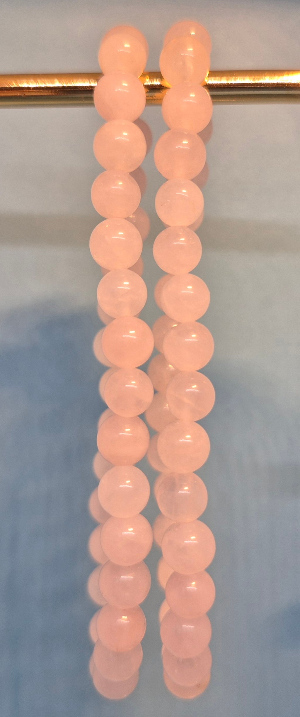Rose Quartz - Delicate Love Bracelet with Glossy Finish (6mm)