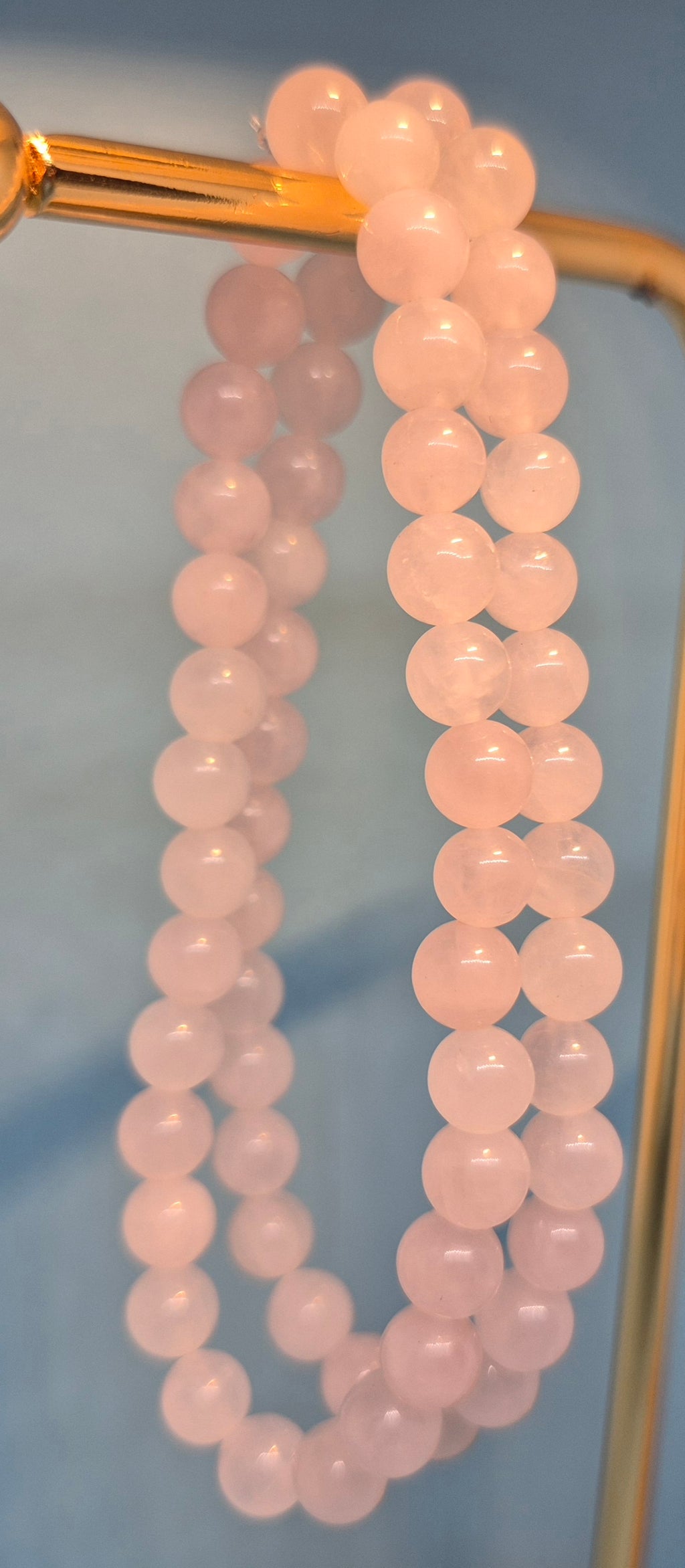Rose Quartz - Delicate Love Bracelet with Glossy Finish (6mm)